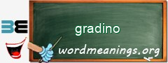 WordMeaning blackboard for gradino